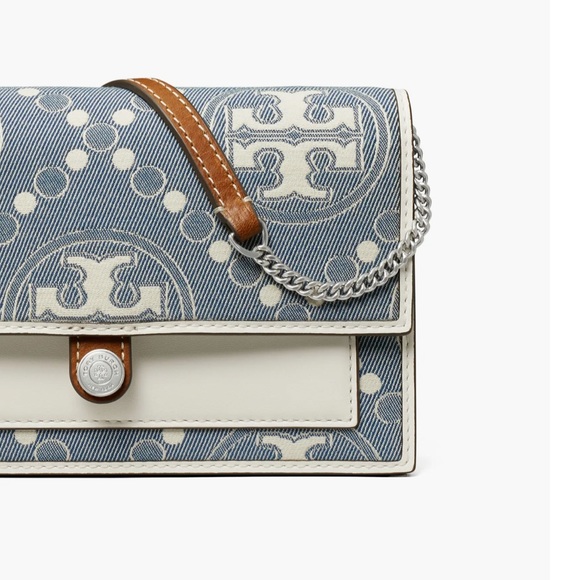 Like New Tory Burch
T Monogram Denim Wallet Crossbody - Picture 2 of 16